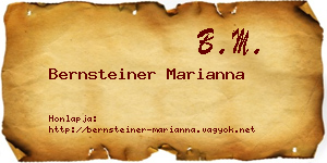 Bernsteiner Marianna névjegykártya